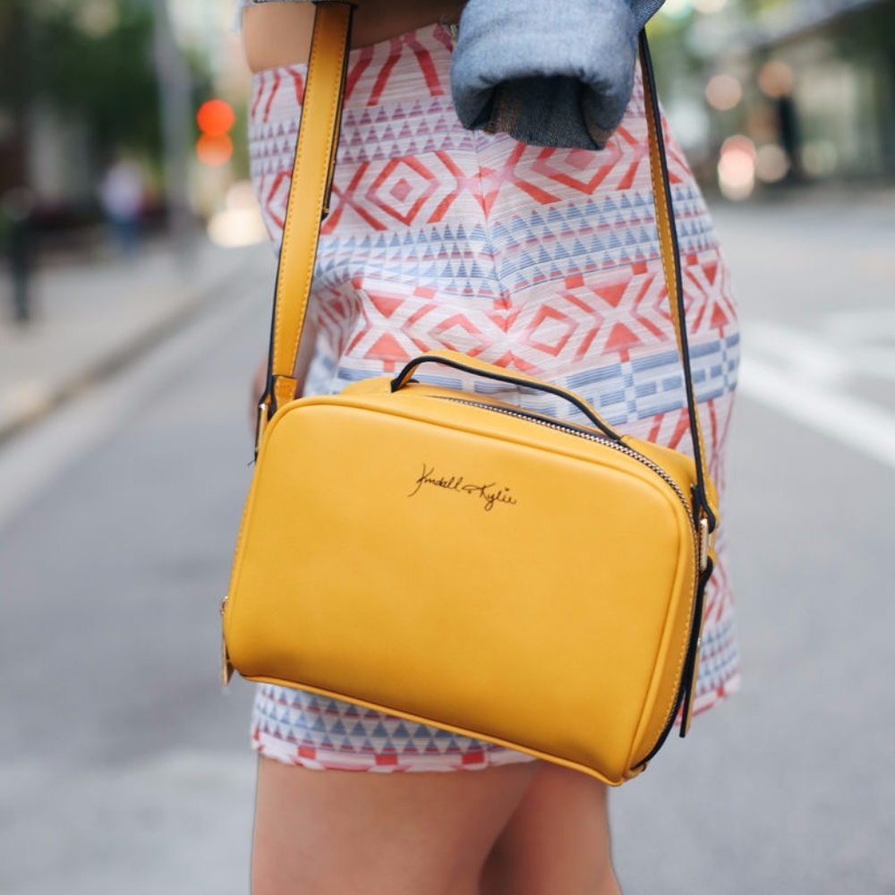 YELLOW KENDALL KYLIE CROSSBODY BAG